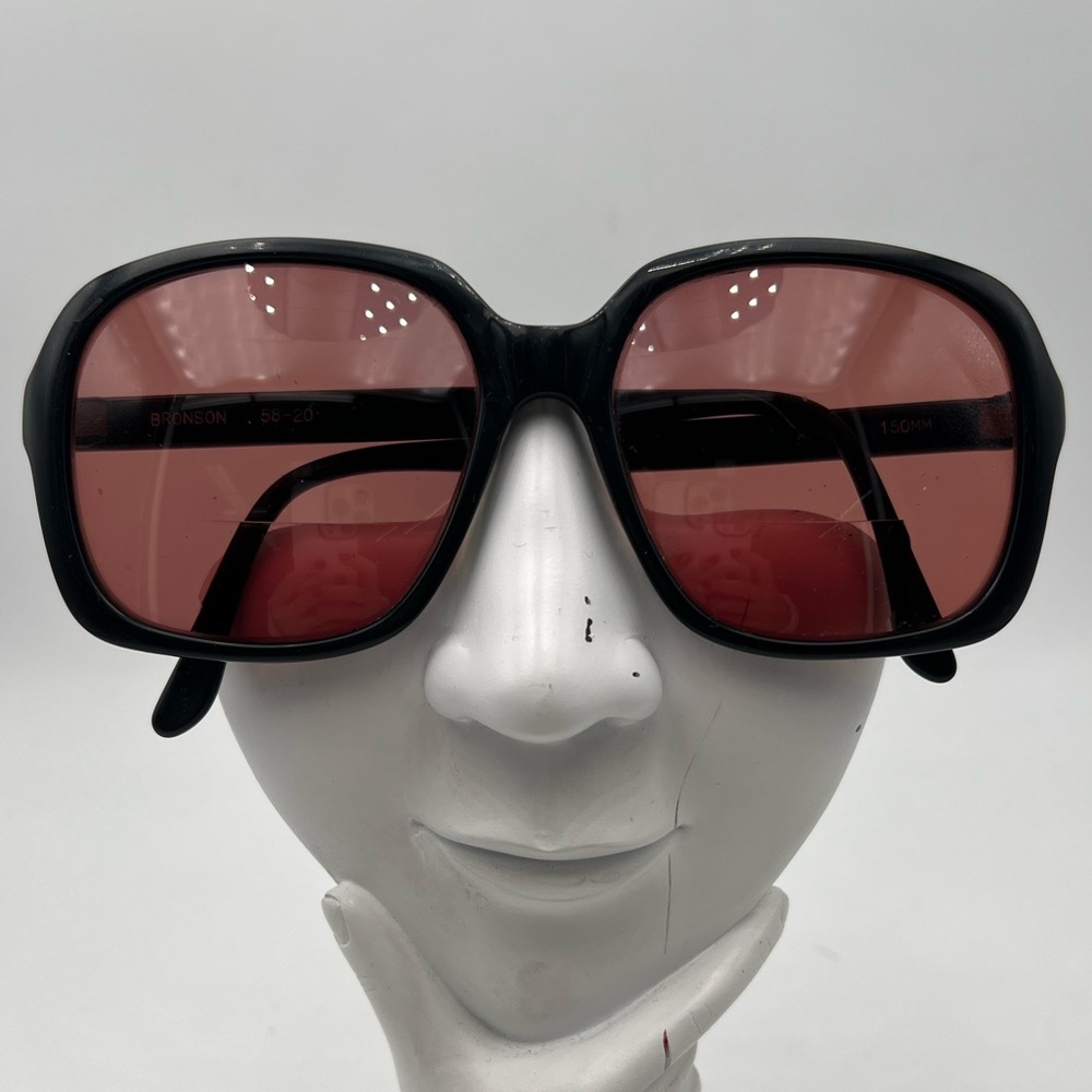Vintage Bronson 10482 Black Oval Sunglasses Frames